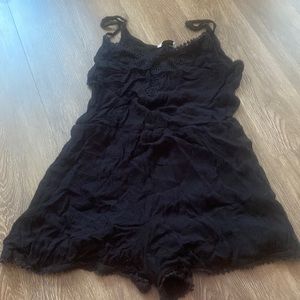 Black short romper